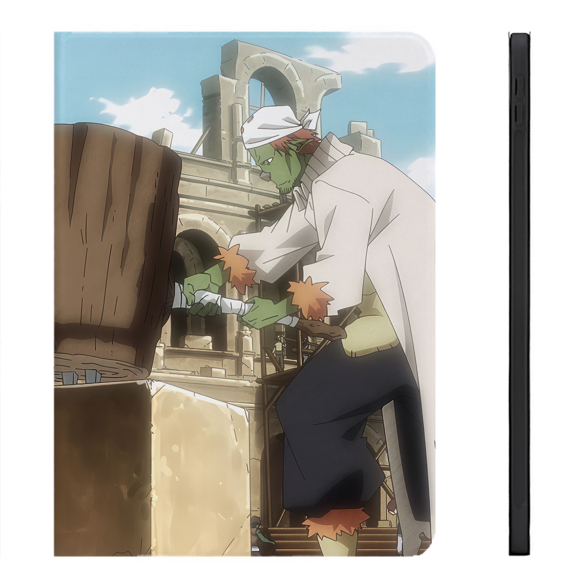 （画像用） 転スラ Regarding Reincarnated to Slime IPadケース ペンホルダー付き ブックスタイルデザイン